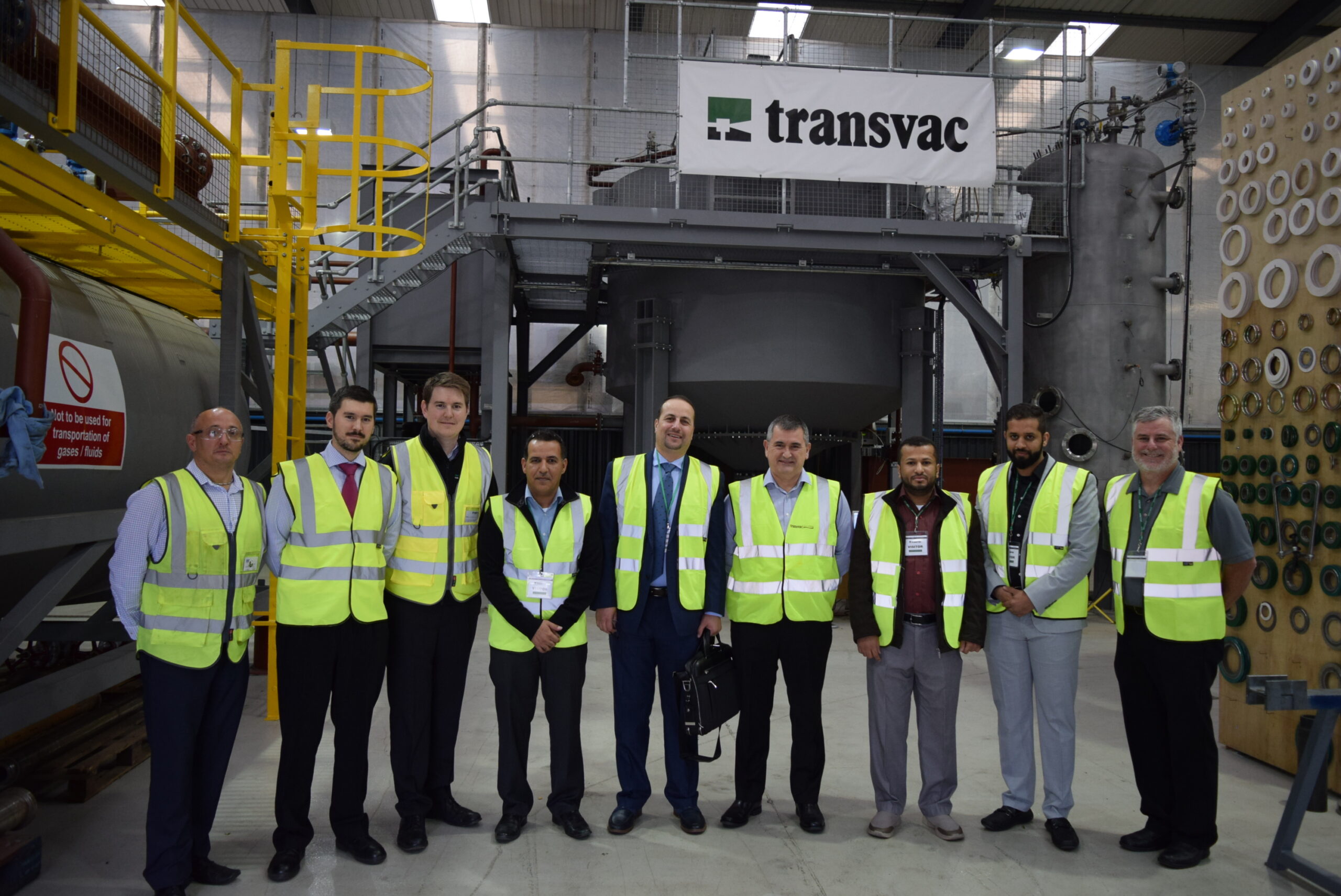 Saudi Aramco Team at Transvac's Test Facility