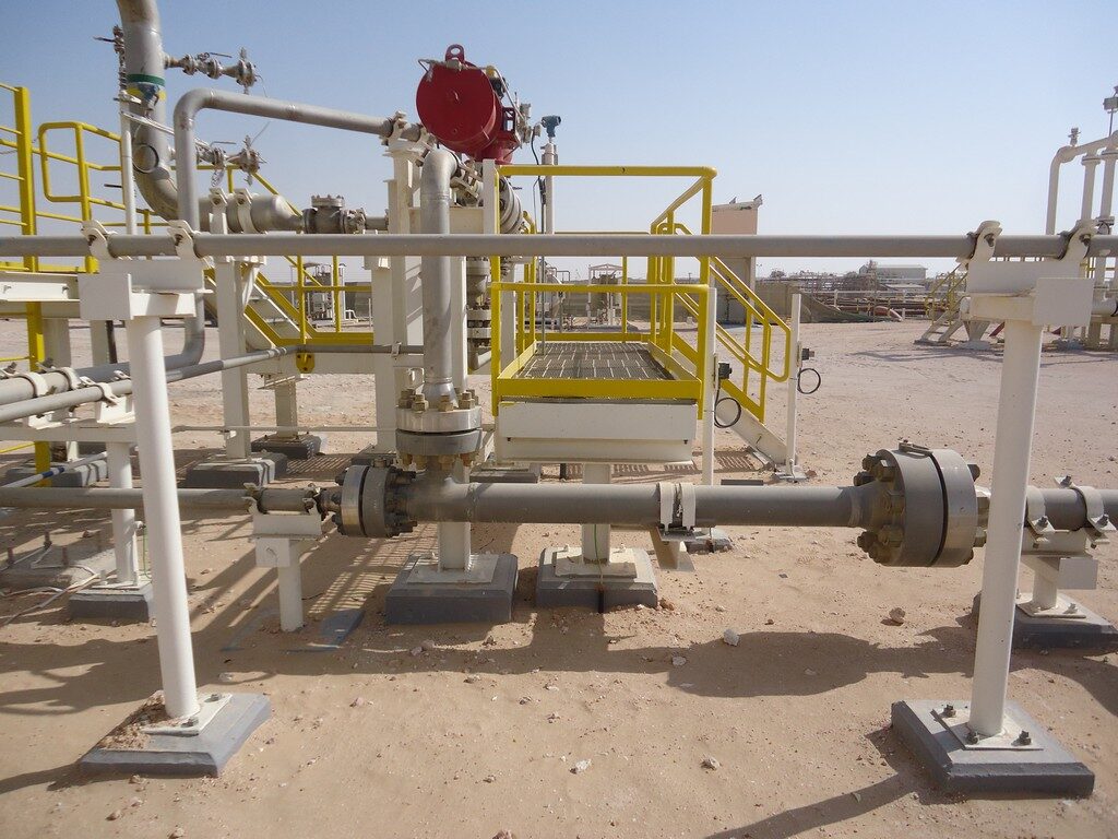 A simple Flare Gas Ejector installation in Oman. Used to recover vent gas from storage tanks (that was previously flared), it is driven by high pressure motive water from an existing water injection pump and discharges into an existing downstream separator where the gas is recovered, eliminating emissions.